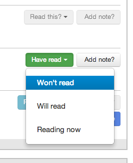 Reading intentions in the list view